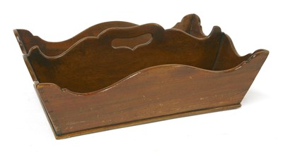 Lot 251 - A George III mahogany two-division cutlery tray