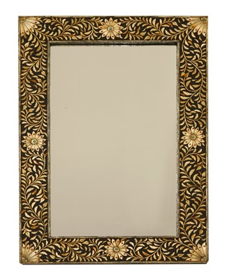 Lot 445 - A Moroccan bone inset wall mirror