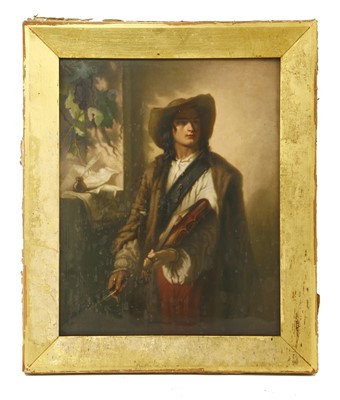 Lot 803 - A KPM painted porcelain plaque
