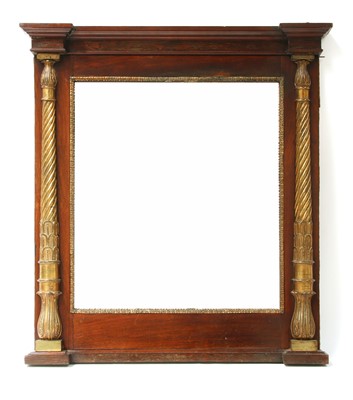 Lot 355 - A 19th century mahogany pier mirror
