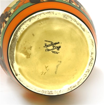 Lot 127 - A Clarice Cliff 'Orange Trees and House' vase