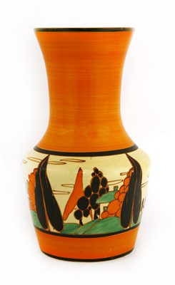 Lot 127 - A Clarice Cliff 'Orange Trees and House' vase