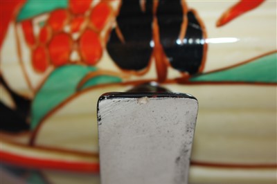 Lot 126 - A Clarice Cliff 'Red Trees and House' Viking boat centrepiece