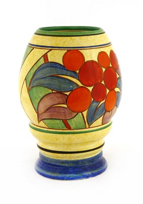 Lot 124 - A Clarice Cliff 'Berries' café au lait vase
