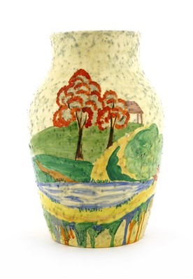 Lot 121 - A Clarice Cliff 'Patina Country' Isis vase
