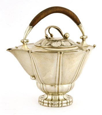 Lot 265 - A rare George Jensen silver breakfast coffee pot