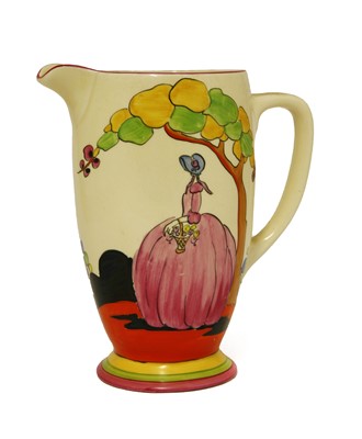 Lot 143 - A Clarice Cliff 'Idyll' coronet jug