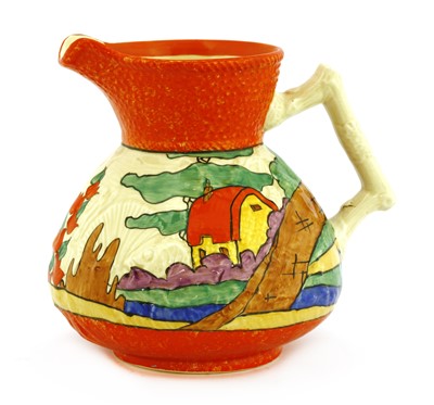 Lot 162 - Clarice Cliff 'Orange Roof Cottage' Oceanic Jug