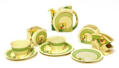 Lot 172 - A Clarice Cliff 'Stroud' Stamford tea-for-two