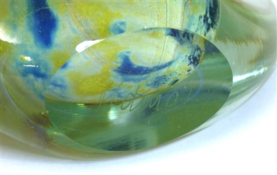 Lot 559 - Two Mdina lollipop glass vases