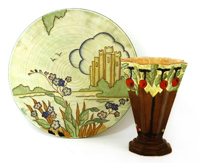 Lot 210 - A Crown Devon Pottery wall charger