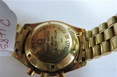 Lot 622 - An 18ct gold Omega Speedmaster Professional 'Apollo XI' limited edition moonlanding automatic