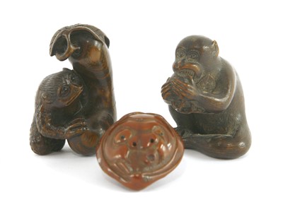Lot 250 - Three Japanese netsuke