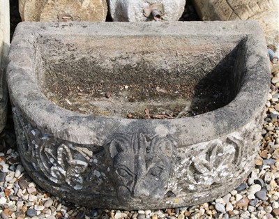 Lot 607 - A composite stone trough
