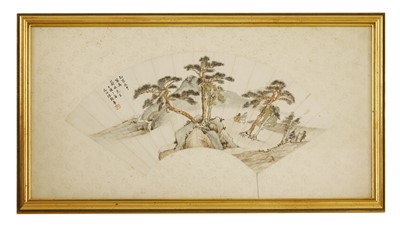 Lot 678 - A Chinese gouache painting