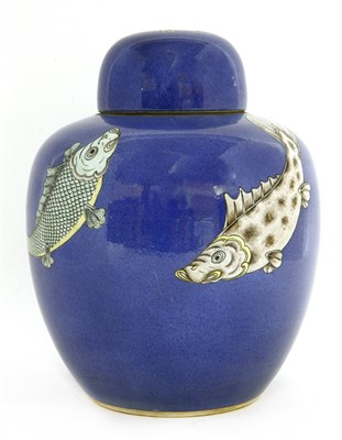 Lot 109 - A Chinese powder blue ginger jar and cover