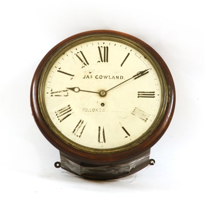 Lot 404 - A 19th century mahogany cased dial clock