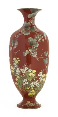 Lot 209 - A Japanese cloisonné vase