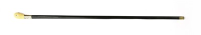 Lot 396I - A Japanese ivory and ebonised wood walking stick