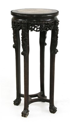 Lot 545 - A Chinese black wood stand