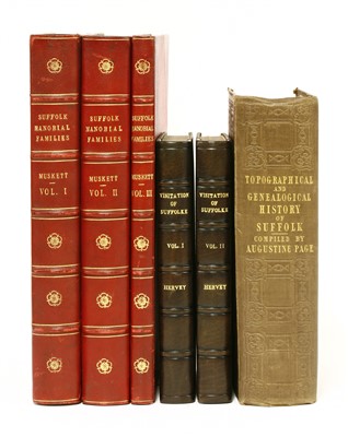 Lot 54 - SUFFOLK: 1- Muskett, J J: Suffolk Manorial Families, two volumes PLUS the rare volume three