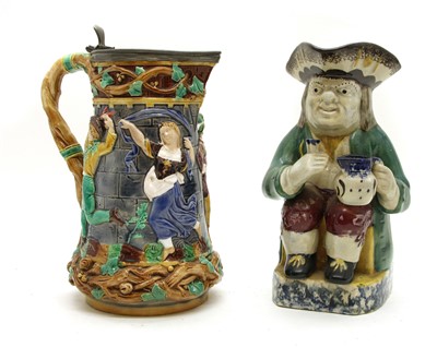 Lot 494 - A Minton majolica jug
