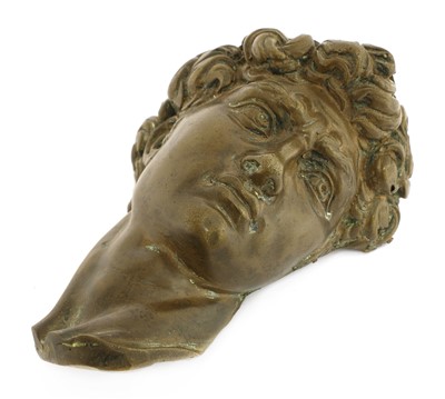 Lot 117 - A bronze head after Michelangelo's 'David'