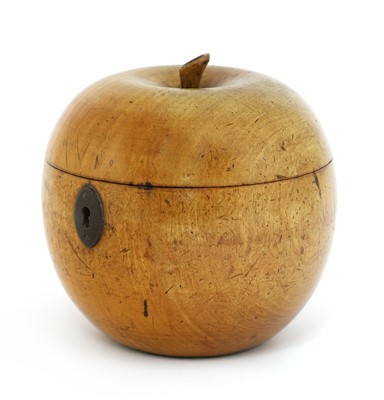 Lot 270 - A fruitwood tea caddy