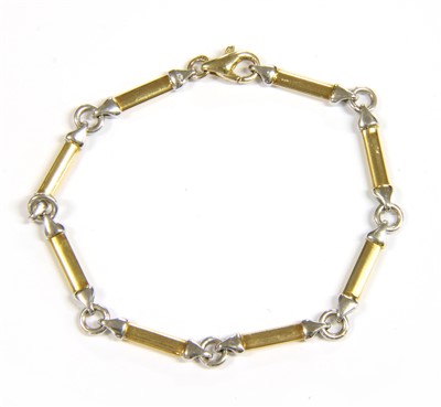 Lot 45 - A 9ct two colour gold bracelet