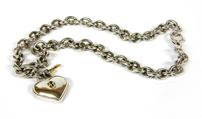 Lot 4 - A sterling silver and gold Tiffany & Co necklace