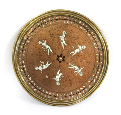 Lot 368 - A circular copper plaque