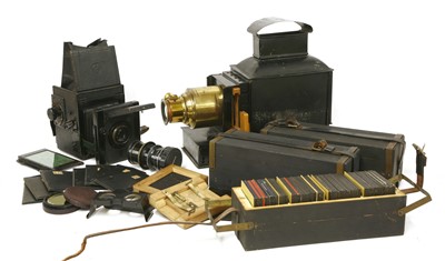 Lot 435 - A collection of unique magic lantern slides