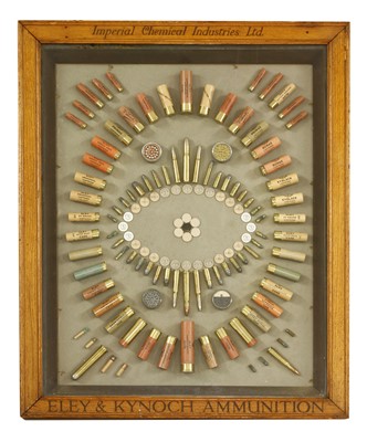 Lot 562 - An Eley & Kynoch ammunition cartridge display board