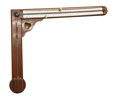 Lot 145 - A mahogany signpost barometer