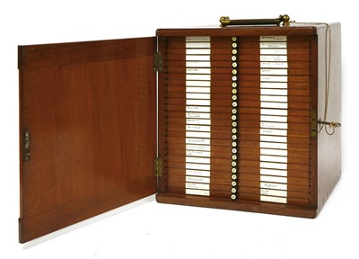 Lot 174 - A mahogany cabinet of microscope slides
