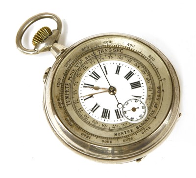 Lot 189 - A Swiss pocket watch/barometer