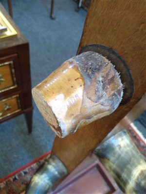 Lot 27 - A Victorian oak and horn hat stand