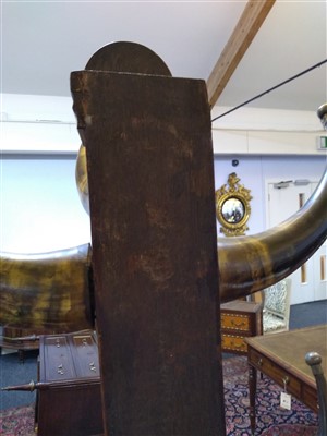 Lot 27 - A Victorian oak and horn hat stand