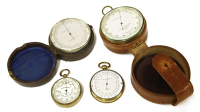 Lot 366 - Four 'Pocket' barometers
