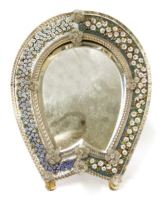 Lot 397 - A micromosaic easel mirror