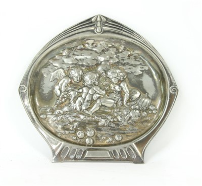 Lot 136 - A plated Art Deco WMF plaque