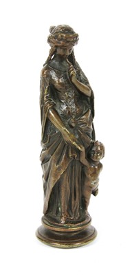 Lot 210A - A 19th century bronze table seal