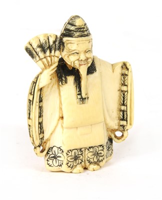 Lot 132 - A Japanese ivory netsuke