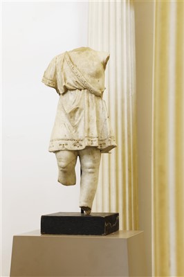 Lot 365 - A Roman white marble torso of a child