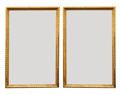 Lot 13 - A large pair of carved and gilded picture frames