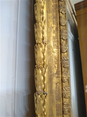 Lot 13 - A large pair of carved and gilded picture frames