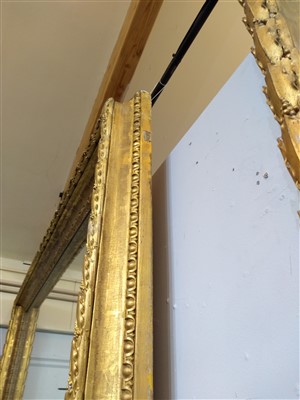 Lot 13 - A large pair of carved and gilded picture frames