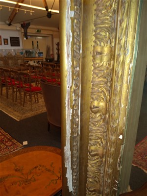 Lot 2 - A pair of large gilt gesso picture frames