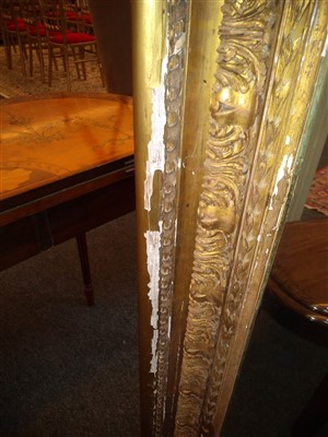 Lot 2 - A pair of large gilt gesso picture frames
