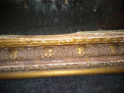 Lot 2 - A pair of large gilt gesso picture frames